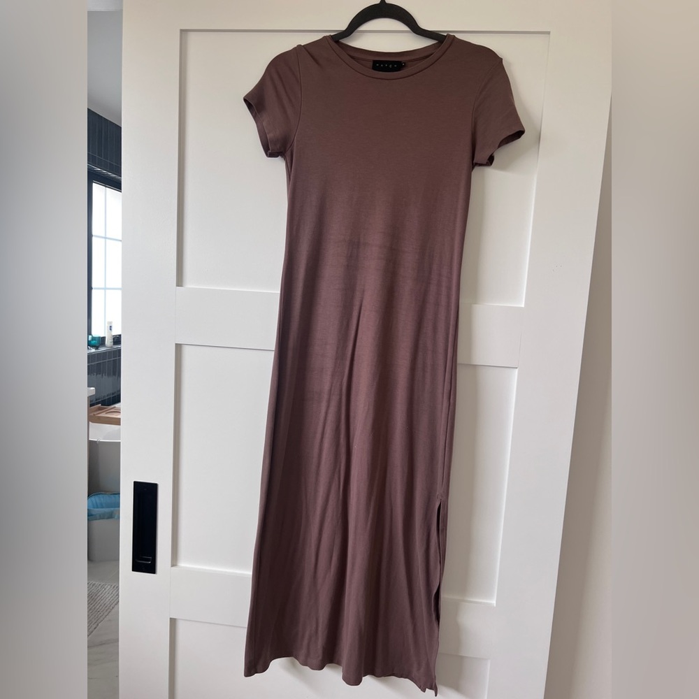 Hatch Maternity Brown Maxi Dress